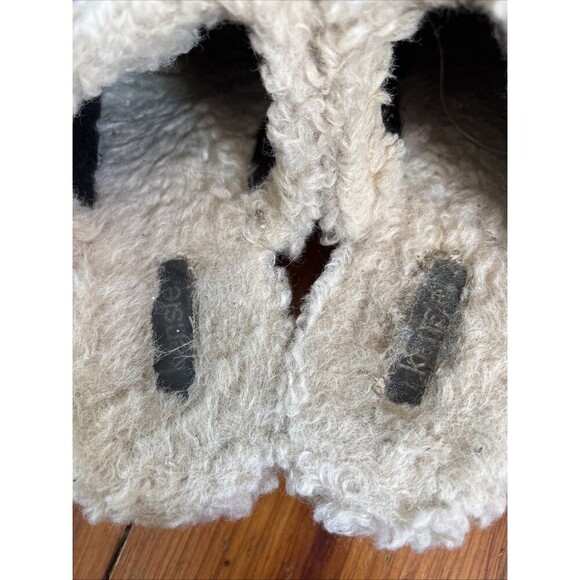 Kensie Joselynn Faux Shearling Suede Mules Clogs Slip On 8 Black Leather - Picture 7 of 7